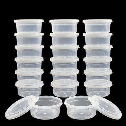20PCS Foam Ball Round Clear Storage Box Container With Lid Slime Clay Storage Jar Sealed - image 6