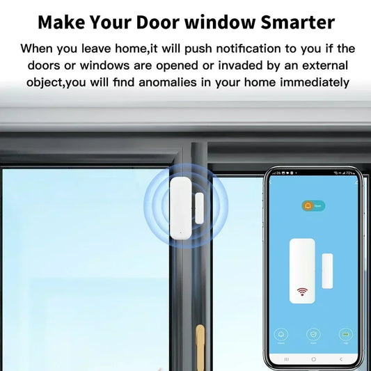 Tuya WiFi Zigbee Door Sensor Window Sensor Contact Sensor For Smart Home Smart Life APP Remote Control for Yandex Alexa - im…
