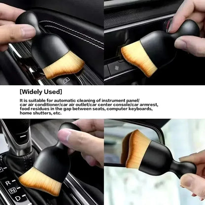 Car Interior Cleaning Brush Conditioner Air Outlet Soft Fur Clean Brushes with Shells Crevice Dust Removal Detailing Brush T…