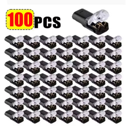 10/20/30/50/100 Pcs D2 Waterproof Plug Wire Connector 2 Pin Way Cable Plug Car Electric Wire Snap Connectors Strip Terminal…
