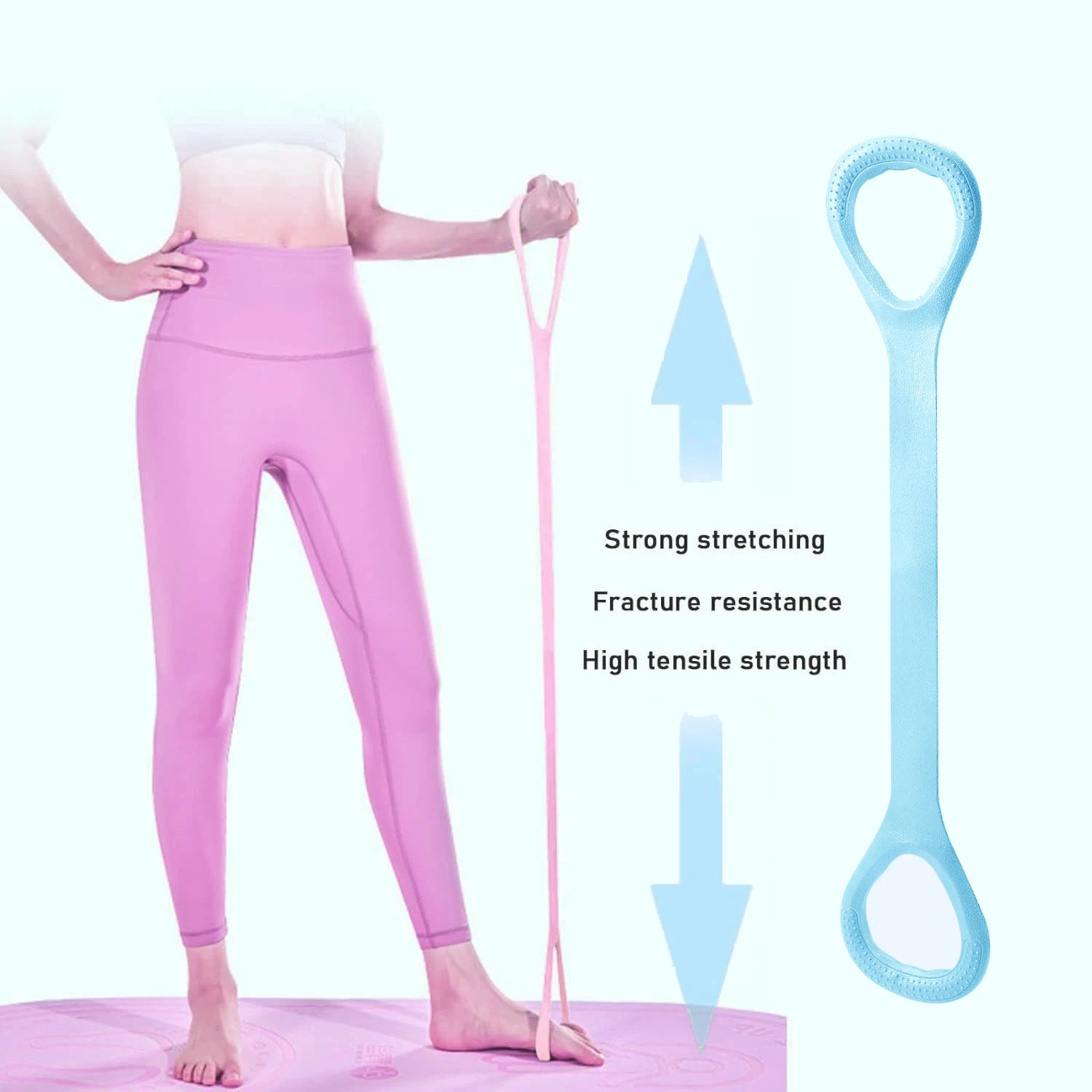 8 Fitness Workout Resistance Band Arm Back Shoulder Exercise Elastic Training Band Yoga Pilates Equipment - image 3
