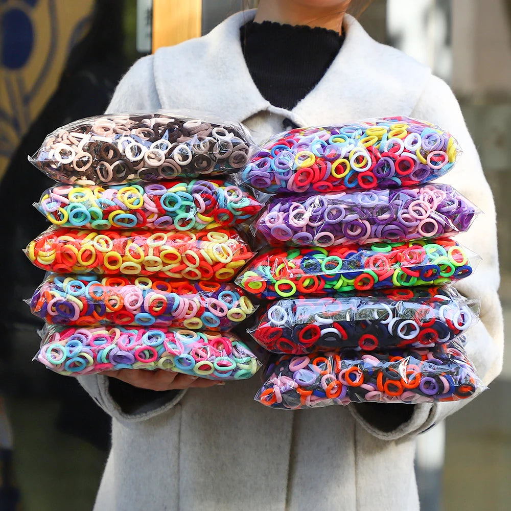 20/50pcs Kids Elastic Hair Bands Girls Sweets Scrunchie Rubber Band for Children Hair Ties Clips Headband Baby Hair Accessor…