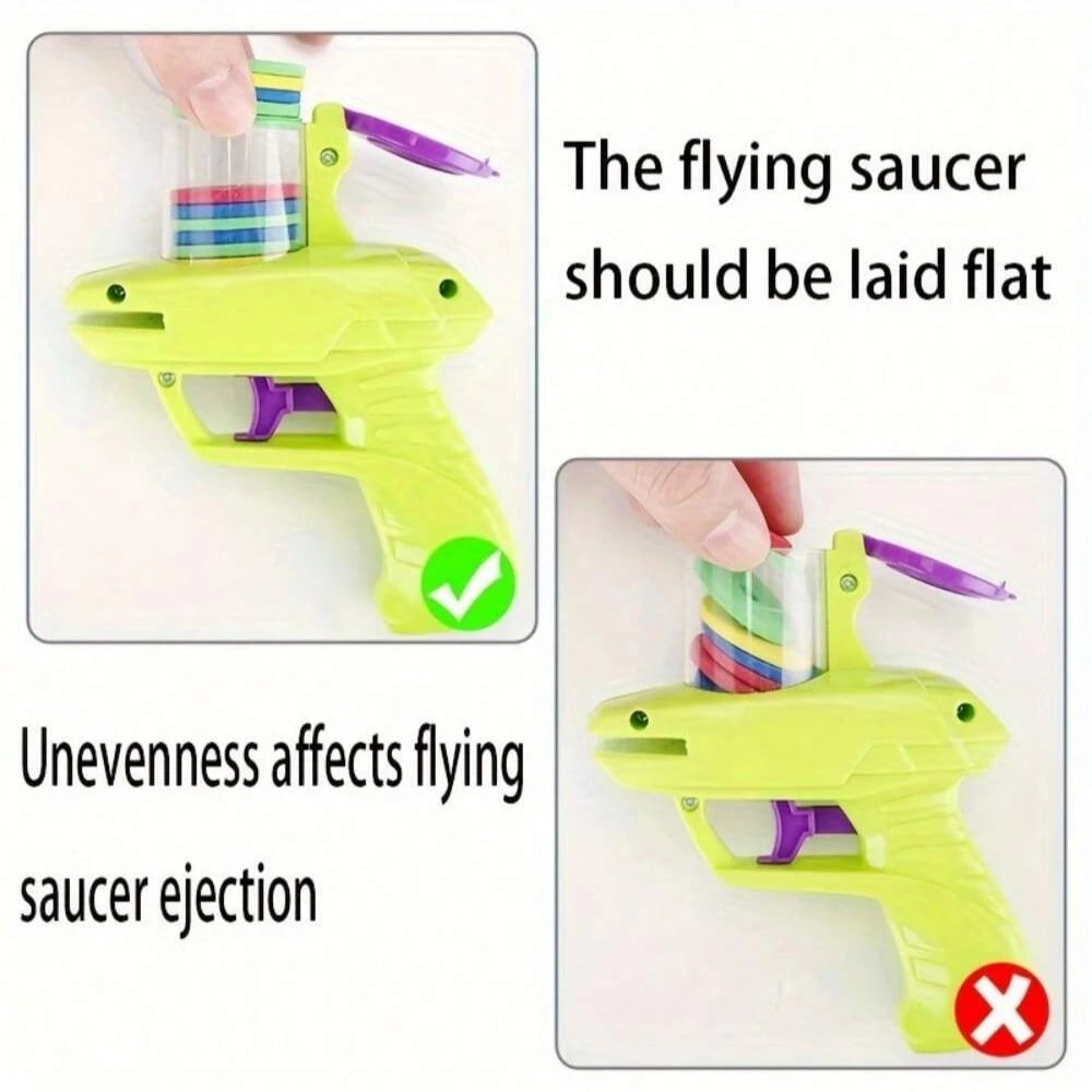 1pc Foam Disc Launcher Flying Disc Handheld Shooter Indoor Shooting Game Outdoor Backyard Toy For Boys And Girls Birthday Gi…