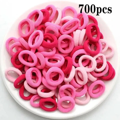 200-1000pcs Women Girls Colorful Nylon Elastic Hair Bands Ponytail Hold Small Hair Tie Rubber Bands Scrunchie Hair Accessori…