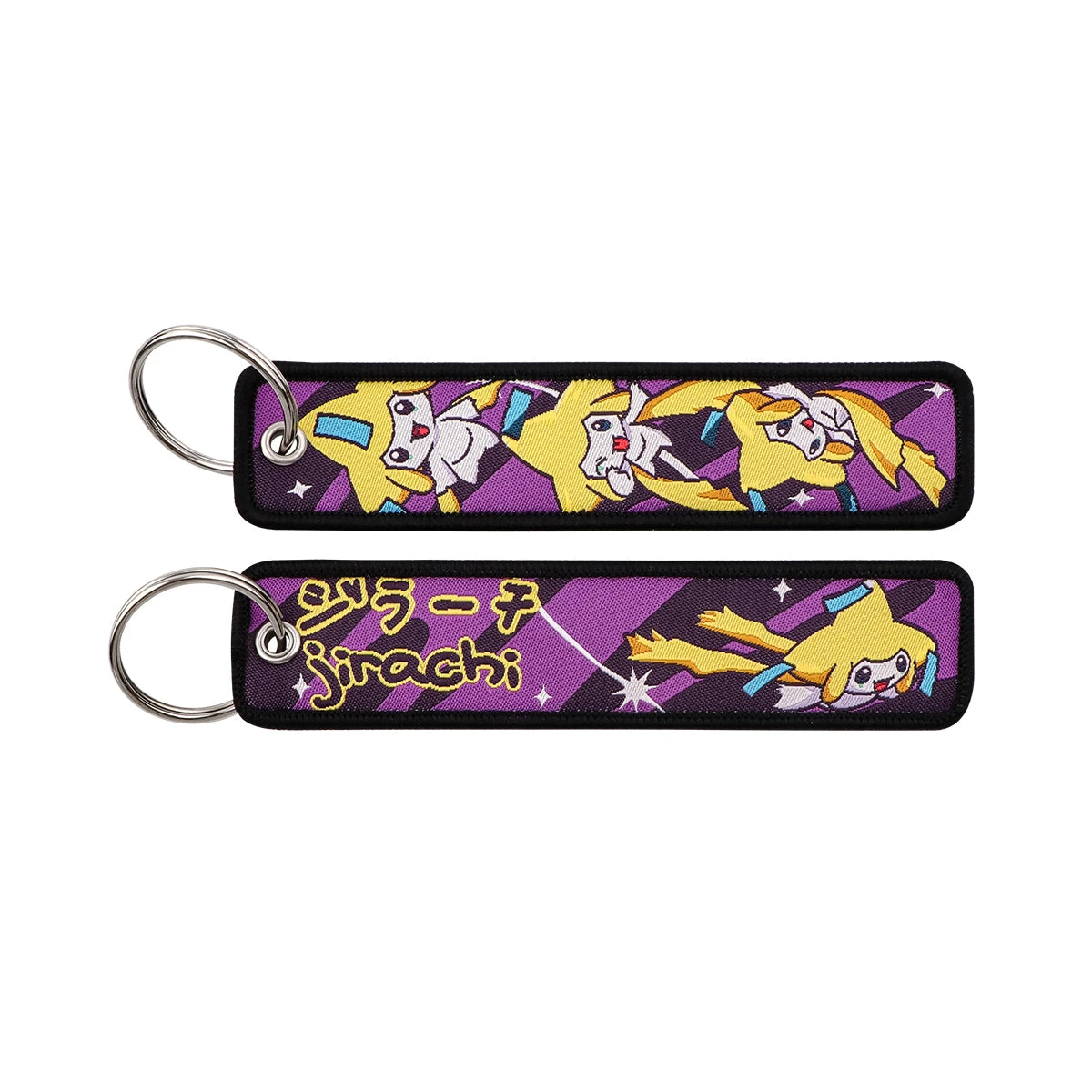Japanese Anime Elf Monsters Keychain for Cars Backpack Key Holders Embroidery Keyrings Key Tag Jet Tag Accessories Gifts 1pc…