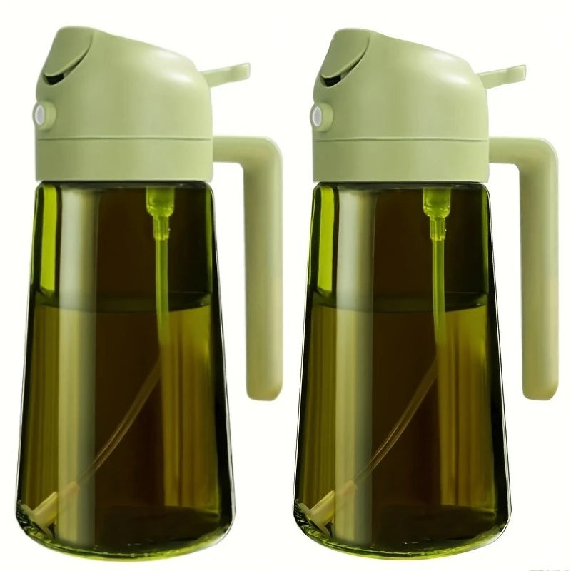 Olive Oil Spray Bottle for Oil Bottle Pouring for Cooking Oil Spices Camping Dispenser with Automatic Lid Spice Shaker - ima…
