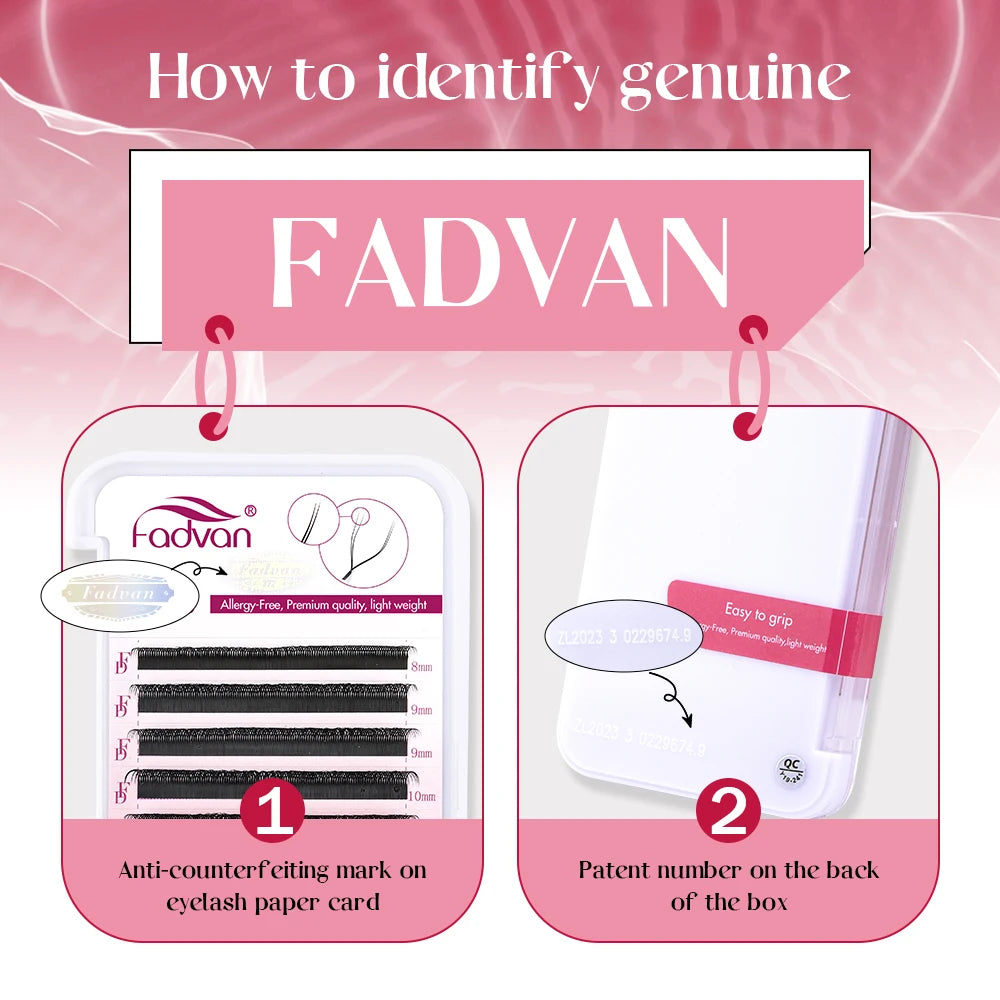FADVAN YY Eyelashes Extension 2D/3D Faux Mink L+/L/LU(M)/C/D/DD 8-15mm Black/Brown Premade Fan Lashes Extension Makup Tools…