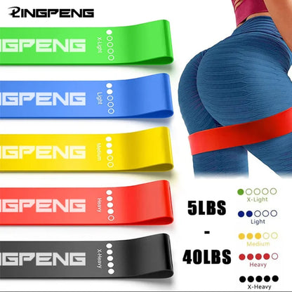 Different Resistance Bands Yoga Band Fitness Exercise Training Hip Tension Band Leg Squat Dance Elastic Loop Stretch Band