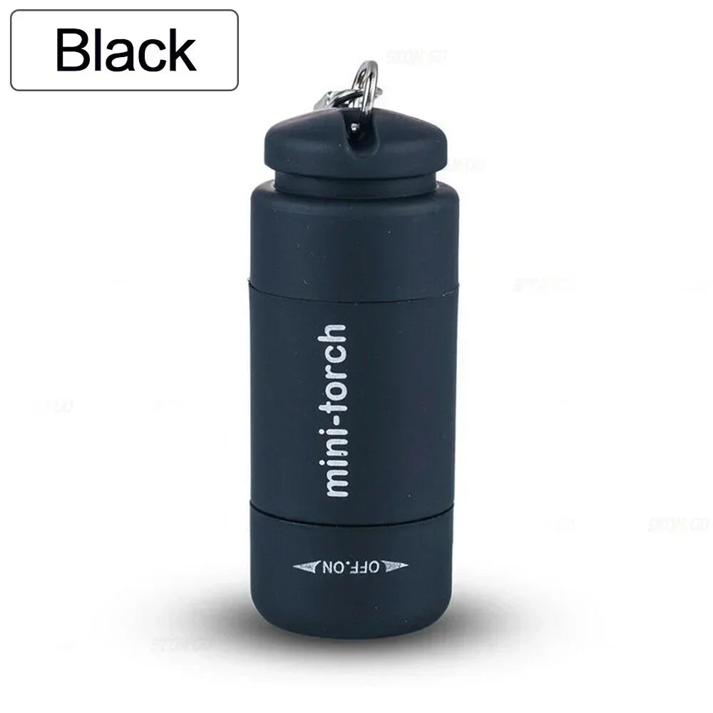 Pocket Keychain Flashlight Waterproof Outdoor Hiking Camping Mini FlashlightUSB Rechargeable LED Multifunctional Strong Ligh…