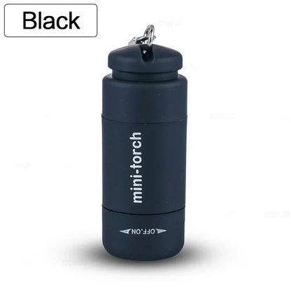 Pocket Keychain Flashlight Waterproof Outdoor Hiking Camping Mini FlashlightUSB Rechargeable LED Multifunctional Strong Ligh…
