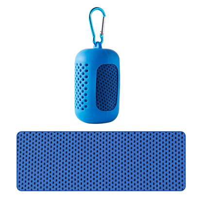 Portable Circular Silicone Wrapped Cold Towel Cooling Towel Quick Drying Polyester Fiber Towels Beach Accessories Sport Fitn…
