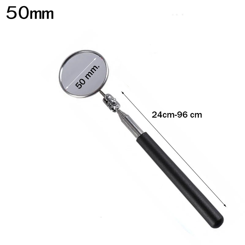 360° Inspection Mirror LED Light Telescoping Mirrors Extend Mechanic Tools Inspection Mirror Telescopic Handle Repairing Too…