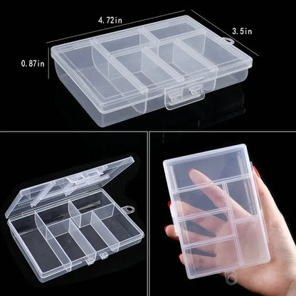 Transparent Plastic Storage Jewelry Box Compartment Adjustable Container For Beads Earring Box For Jewelry Rectangle Box Cas…