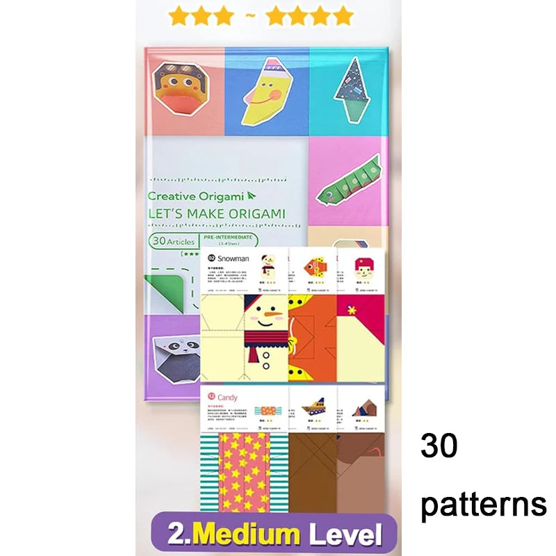 Origami Kit 30/96 Sheets Origami Paper Craft Guiding Book DIY Art Craft Projects Supplies for Beginners Children Kids Boys G…