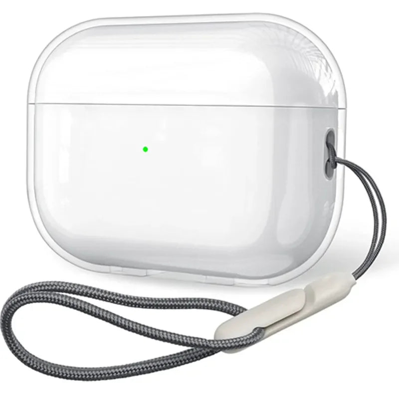 Clear Soft TPU Earphone Case with Lanyard Strap for Airpods Pro 2 3 2nd Generation Air Pods 4 3 1 3rd 2024 Gen Cover Accesso…