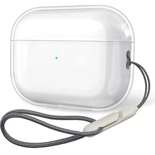 Clear Soft TPU Earphone Case with Lanyard Strap for Airpods Pro 2 3 2nd Generation Air Pods 4 3 1 3rd 2024 Gen Cover Accesso…