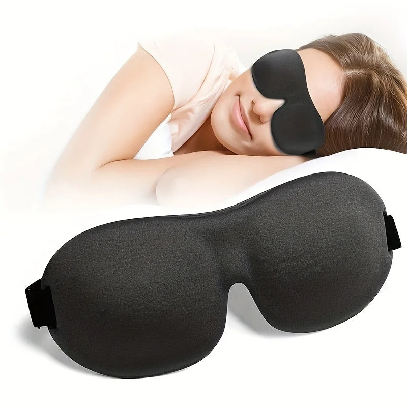 3D Contoured Sleep Mask 100% Light Blocking Eye Mask Ultra-Soft Skin-Friendly Material Breathable Eye Cover For Rest Travel…