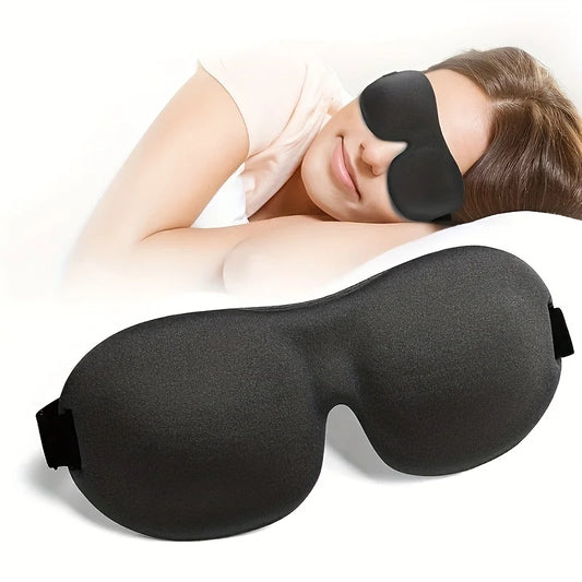 3D Contoured Sleep Mask 100% Light Blocking Eye Mask Ultra-Soft Skin-Friendly Material Breathable Eye Cover For Rest Travel…