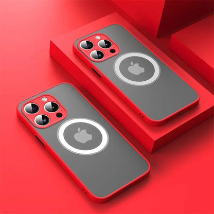 Luxury Armor Matte For Magsafe Magnetic Wireless Charging Case For iPhone 17 16 15 14 13 12 11Pro Max Mini Plus Shockproof C…