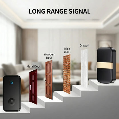 Battery Powered Wireless Smart Doorbell, 300M Remote Home Welcome Bell with 60 Chimes, No Socket Needed - image 6
