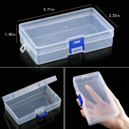 Transparent Plastic Storage Jewelry Box Compartment Adjustable Container For Beads Earring Box For Jewelry Rectangle Box Cas…