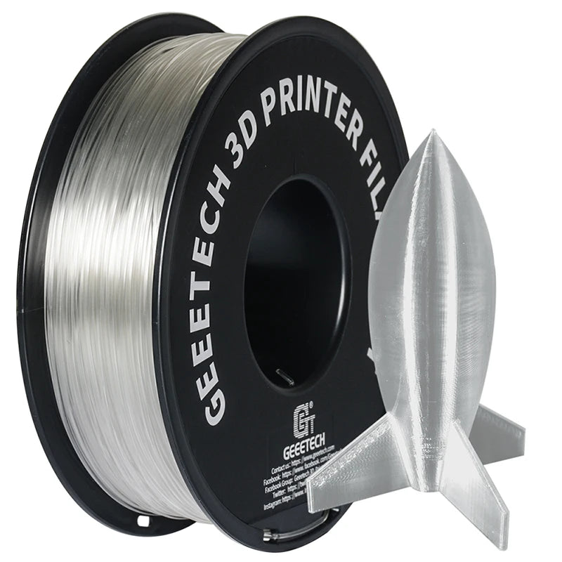 Geeetech 3d Printer Filament PLA PETG Plastic 1kg 1.75mm,Tangle-Free, 3d Printing Wire Materials, Black, White, Vacuum Packa…