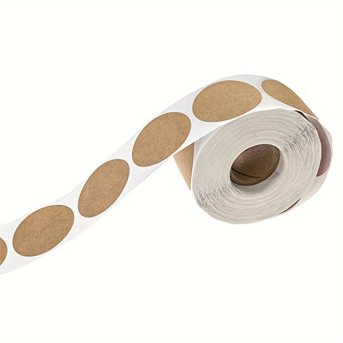 500 pcs / 1 roll ，kraft round self-adhesive label paper items classification name stickers personalized labels - image 4