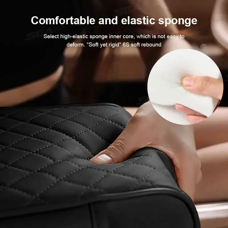 Auto Center Console Armrest Cushion With 2 Cup Holder Armrest Heightening Pad Auto Amrest Pillow Cover Pad for All Seasons -…