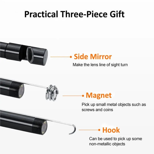7.0MM TYPE-C Endoscope Camera IP67 Waterproof 6 LEDs Adjustable USB Android Flexible Inspection Borescope Cameras for Phone…