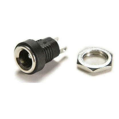 5 Pair DC 12V Male Female Socket Panel Mount Barrels Jack Plug Power Connector Female Jack Screw Nut Panel Mount Connector -…