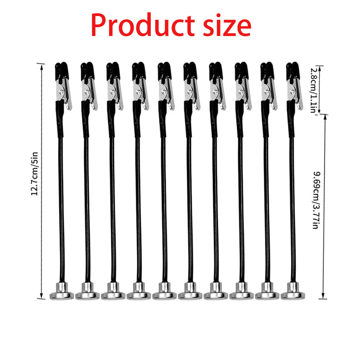 Rafford 12Pcs Bendable Model Painting Alligator Clip Sticks Rubber Tips + Metal Magnetic Base - for Airbrush, Hobby Model Pa…