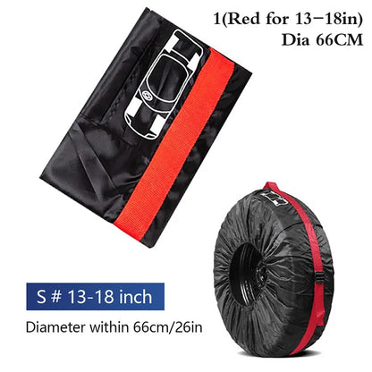 Tire Storage Bags Dustproof Waterproof S/L Universal Car Spare Cover Case Polyester Vehicle Wheel Protector Portable Wheel B…