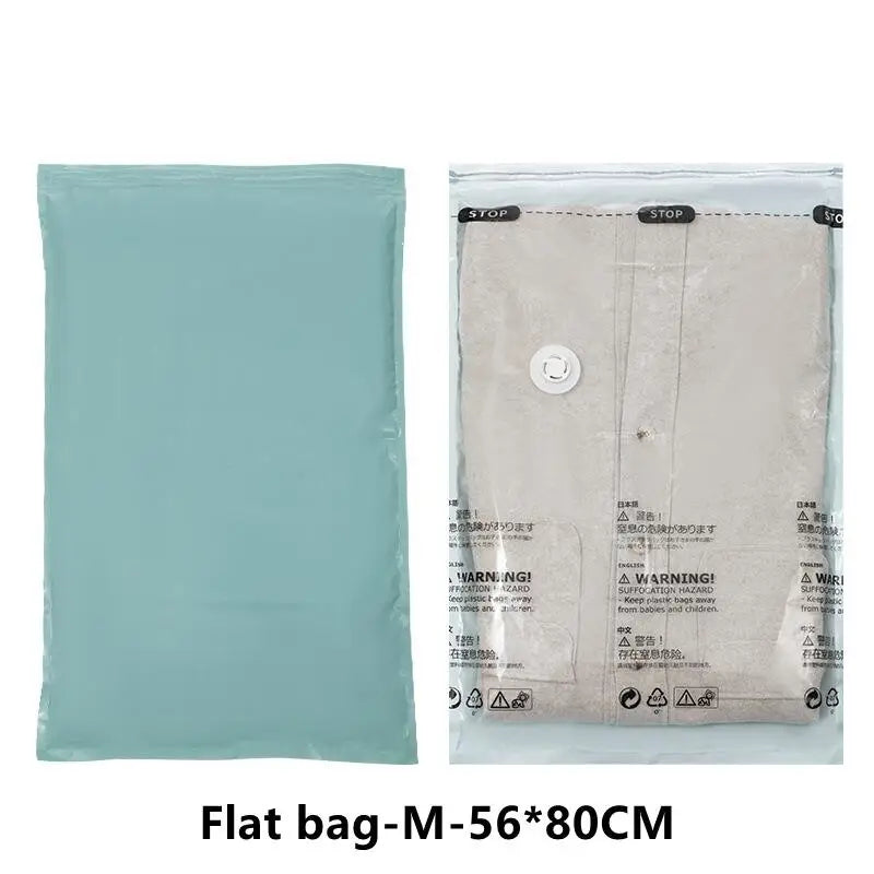 No Need Pump Vacuum Bags Large Plastic Storage Bags for Storing Clothes Blankets Compression Empty Bag Covers Travel Accesso…