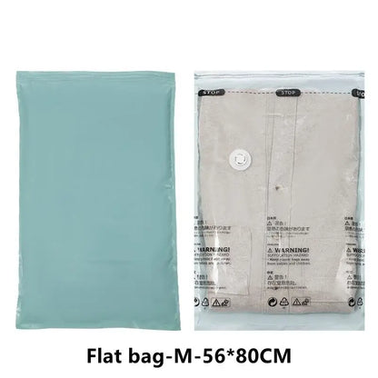 No Need Pump Vacuum Bags Large Plastic Storage Bags for Storing Clothes Blankets Compression Empty Bag Covers Travel Accesso…
