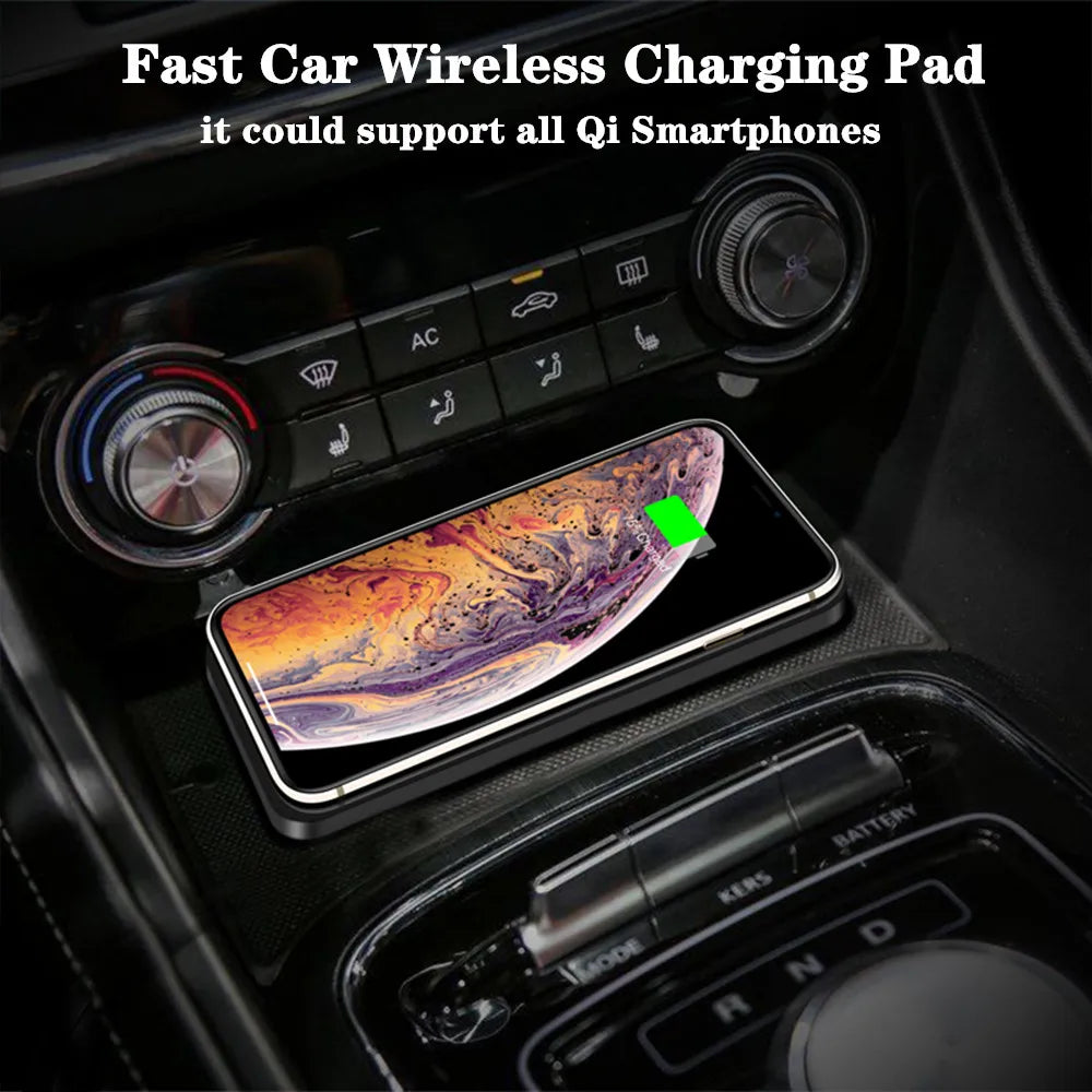 Car Wireless Charger for Iphone 16 15 15 Pro Max 14 13 12 X Samsung S24 S23 Wireless Car Charger Silicone Pad Stand Fast Cha…