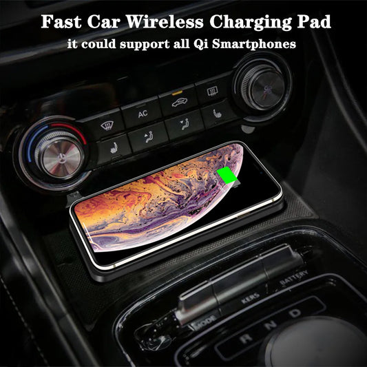 Car Wireless Charger for Iphone 16 15 15 Pro Max 14 13 12 X Samsung S24 S23 Wireless Car Charger Silicone Pad Stand Fast Cha…