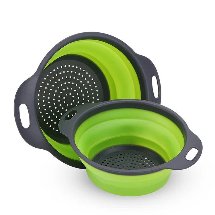 Silicone Vegetable and Fruit Cleaning and Drainage Basket Cleaning Basket 1PCS Folding Water Filter Net Kitchen Gadgets - im…