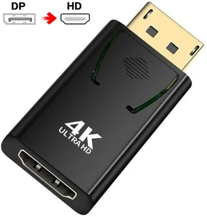 4K 30Hz/60Hz DP DisplayPort to HDMI-compatible Adapter Converter Display Port DP to HDTV Adapter Video Audio Laptop PC Lapto…