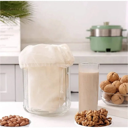 Reusable Cheese Cloth Filter Bags for Tea Yogurt Cold Brew Milk Tea Strainers Soap Herbs Spice Strainers Muslin Drawstring B…