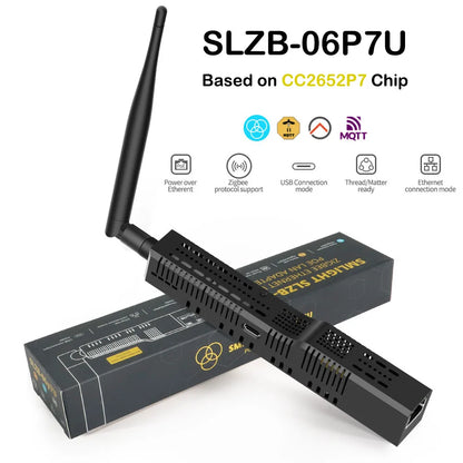 SMLIGHT SLZB-06/M/P7 Zigbee 3.0 to Ethernet,USB,and WiFi gateway coordinator with PoE,works with Zigbee2MQTT,Home Assistant,…