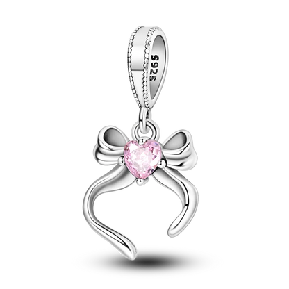 2026 Hot Sale Charms Bead 925 Sterling Silver Pink Butterfly Luminous Firefly Dangle Fit Bangle Bracelet Necklace DIY Jewelr…