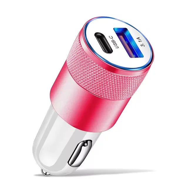 66W USB Car Charger Type C Fast Charging Phone Adapter For Xiaomi Huawei PD Phone Charger Car Adapter Socket Cigarette Light…