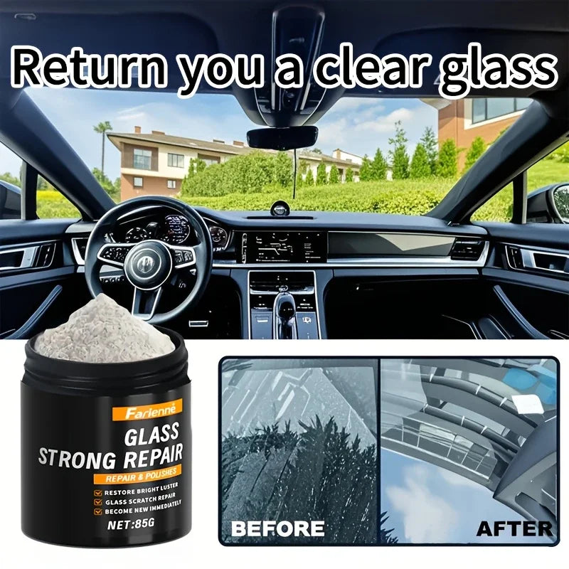 Super glass polishing powder|Restore glass clarity|Polishing for brightness|Glass scratch repair powder|Nanoscale scratch re…