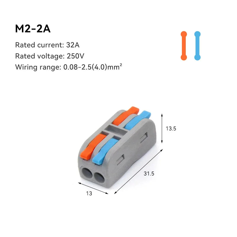 10/30/50 PCS Mini Fast Wiring Cable Connectors Universal Compact Splitter Electrical Conductors Push-in Home Terminal Block…