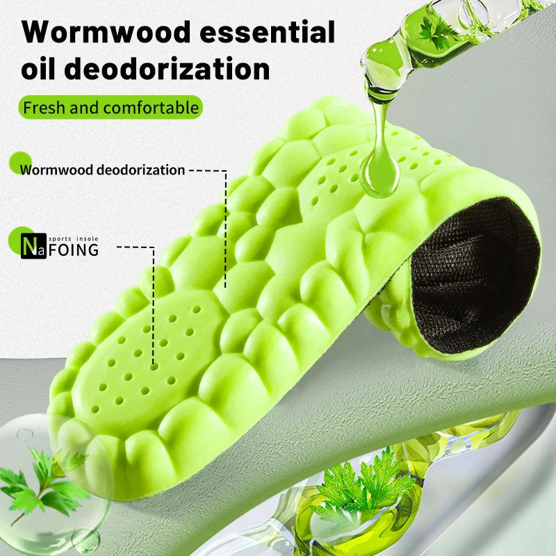 4D Sport Insole Super Soft Shoes Sole Pads for Feet Shock Absorption Baskets Shoe Sole Arch Support Orthopedic Inserts - ima…
