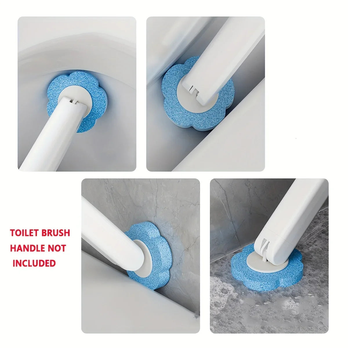 6/18/36-Pack Disposable Toilet Brush Heads - No-Corner Cleaning & Easy Replacement | Hygienic Bathroom Essentials - image 3