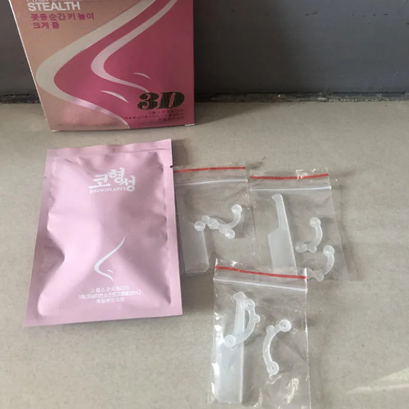 6pcs/set Nose Clip Corrector Massage Tool Nose Up Lifting Shaping Clip Clipper Shaper Bridge Straightening Women Girl Nose M…