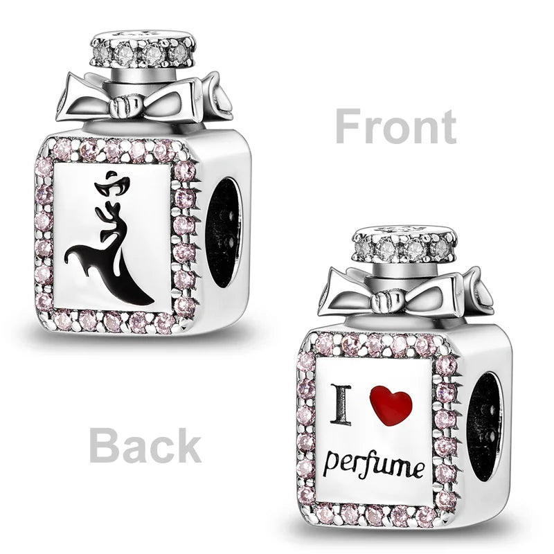 2026 Hot Sale Charms Bead 925 Sterling Silver Pink Butterfly Luminous Firefly Dangle Fit Bangle Bracelet Necklace DIY Jewelr…