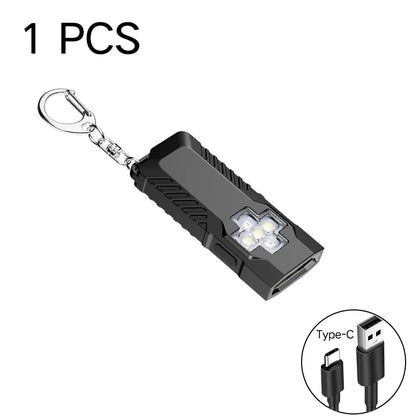 Security Flashing Work Light Warning Light Strong Light Mini Portable Outdoor Maintenance Emergency EDC Flashlight Knife Cap…