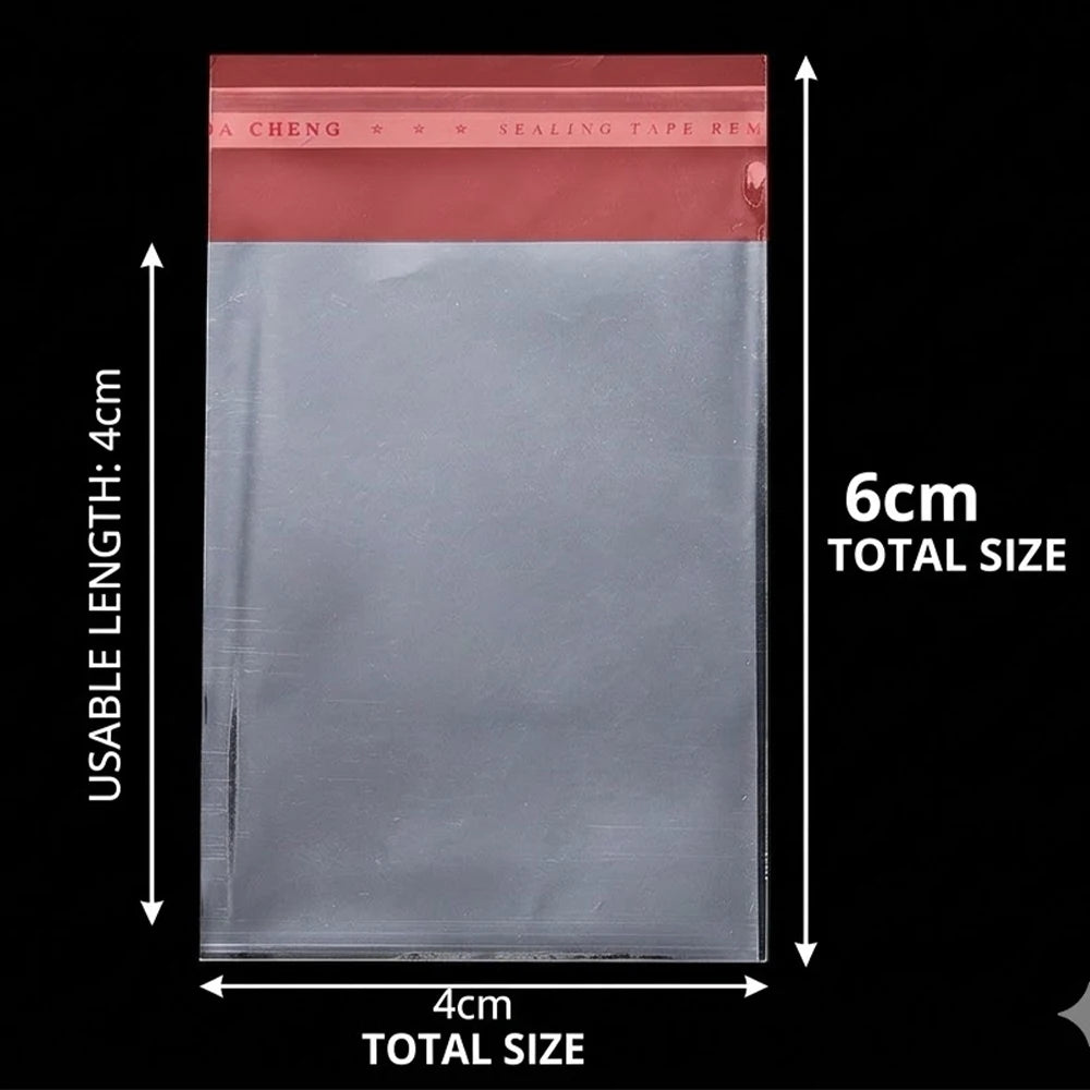 100pcs/lot Transparent Self Adhesive Seal Bags OPP Plastic Cellophane Bags Gifts Bag & Pouch Jewelry Packaging Bags - image…